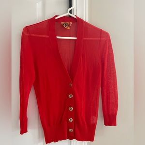Tory Burch sheer cardigan. Size XS